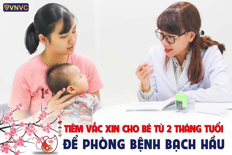 Tiêm vắc xin cho bé để phòng ngừa bệnh bạch hầu